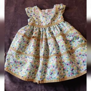 American Girl Multicolor Confetti Dress with Gold Accents Size 4